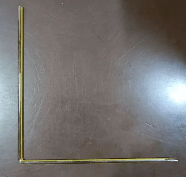 L-Shaped Glass Thermometer