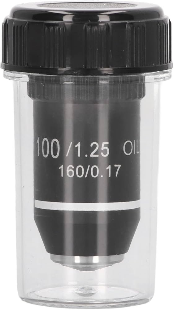 100X Microscope Objective Lens High Power 20.2mm Interface Magnification Lens for Microscope
